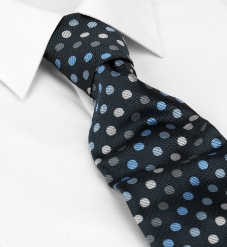 Machine Washable Mixed Grey Spot Tie