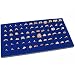 Ring Display Pad 72 Slot Jewelry Travel Blue Insert New
