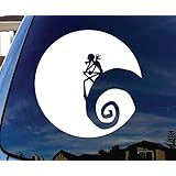 Jack Nightmare Before Christmas Moon Car Window Vinyl Decal Sticker 5" Wide
