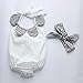 Baby Girls Lovely Bowknot Ruffle Romper Shorts Outfits with Headband