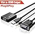 VGA to HDMI Output, Costech HD 1080p TV AV HDTV Video Cable Converter Adapter Plug and Play with Audio for HDTVs, monitors, displayers,Laptop Desktop Computer