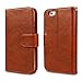 iPhone SE Case, TORU [Prestizio] Wristlet [Brown] Wallet Case with [CARD SLOT][ID HOLDER][KICKSTAND][WRIST STRAP] for iPhone 5 / 5S / iPhone SE - Brown