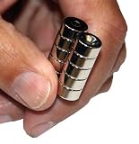 10mm dia x 5mm thick x 3.2mm c/sink N42 Neodymium Magnet - 2kg Pull (North) (Pack Of 10)