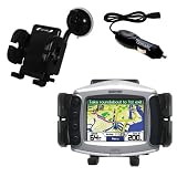Garmin Zumo 400 Flexible Auto Windshield Holder with Car Charger - Uses Gomadic TipExchange