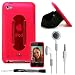 Premium TPU Skin with 14-inch adjustable removable Armband for Apple iPod Touch 4 ( Compatible with all Models, 8 GB 32 GB and 64 GB) + Includes an eBigValue (TM) Determination Hand Strap KeyChain + Includes a Crystal Clear High Quality HD Noise Filter Earbuds Earphones Headphones 3.5mm Jack