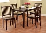 Target Marketing Systems 5 Piece Shaker Dining Set, Espresso