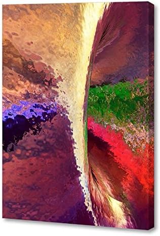Menaul Fine Art "Quantum Waveform" Limited Edition Artwork, 30 x 45", Beige/Red/Green/Brown