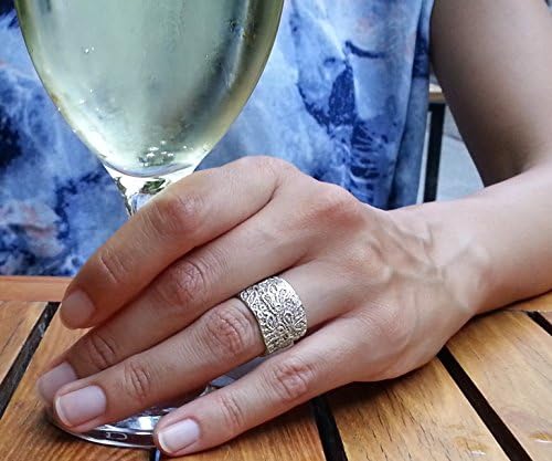 Lacey no 24 - sterling silver lace ring