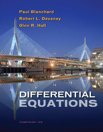 Student Solutions Manual for Blanchard/Devaney/Hall's Differential...