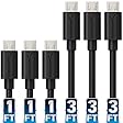 Sabrent [6-Pack] Premium Micro USB Cables (X3-3ft + X3-1ft) High Speed USB 2.0 A Male to Micro B Sync and Charge Cables [Black] (CB-U631)