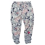 【H28年春物】 SCOLAR(スカラ) 天竺総柄Ptシャーリング長丈レギンス 110cm/オートミール(コンボーダー) NO.CH-16SP-SC21