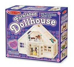 Melissa & Doug Deluxe Wooden Furnished Dollhouse