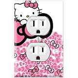 Hello Kitty Pink Bow Decorative Duplex Outlet Wall Plate Cover