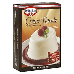 Oetker Creme Royale Premium Desert Mix,With Raspberry Sauce Mix 3.4-Ounce Boxes (Pack of 12)