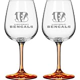 NFL Cincinnati Bengals 12.75-Ounce Wine Glass Set