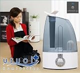 超音波加湿器 uruoi＋(うるおいプラス) クリア 卓上 大容量 360度回せる2つのノズル搭載