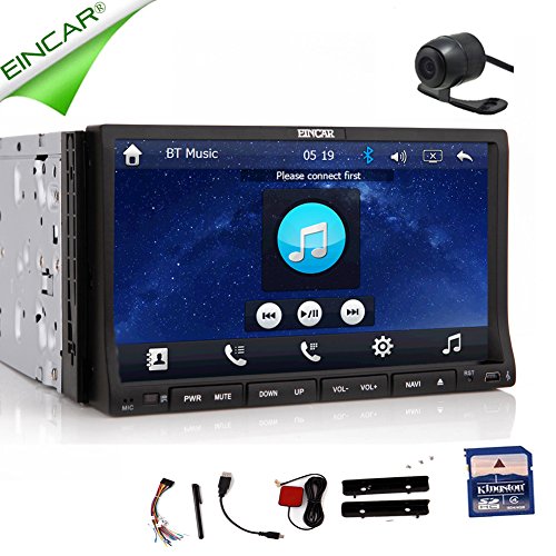EinCar? In Dash Navigation Head unit Capacitive Multi-Touch Screen Sliding Down GPS Car Stereo DVD CD Player Radio FM/AM Radio USB/SD Video Audio Auto PC Camera