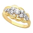 14K Yellow Gold Diamond Ring - 0.37 Ct.