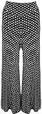 Ladies Palazzo Black Trousers Flares Womens Pants Sizes 8-14