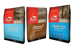 3-Pack Trial Size Orijen Canine Formulas. Original Adult, Six-Fish, and the New Regional Red