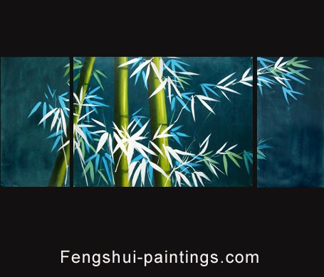 Abstract Art Bamboo Painting Feng Shui Oil Painting