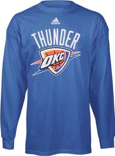Oklahoma City Thunder adidas Youth Primary Logo Long Sleeve T-Shirt