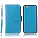 iPhone 6 Plus Case, VAMVAZ Fashion Wristlet Crazy Horse Pattern 2 In 1 Detachable Magnetic PU Leather Wallet Flip Double Card Pockets Purse Case Cover Skin For 5.5