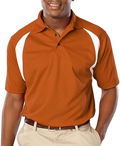 BG 7223 Men'S Raglan Wicking Polo Shirt- Burnt Orange M