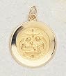 14 Kt Gold Religious Medal - Baptism - In a Premium Black Box
