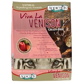Addiction Grain-Free Adult Dry Cat Food, Viva La Venison, 4 Pounds by Addiction Pet Foods