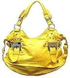Gucci Inspired Yellow Buckle Hobo