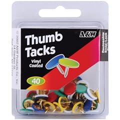USA Produkt - Thumb Tacks-Vinyl Coated-Farben sortiert 40/Pkg