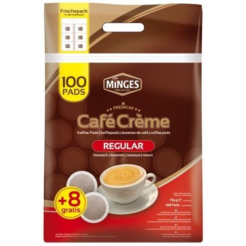 Minges Kaffeepad-Megabeutel »Regular«, 100 + 8 Pads Gratis, 1er Pack (1 x 756 g) Minges Kaffeepad-Megabeutel »Regular«, 100 + 8 Pads Gratis, 1er Pack (1 x 756 g)