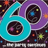The Party Continues 60th Birthday Lunch Napkins 16ct
