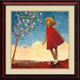 Stella in the Wind April Framed Art Print by Becky Kinkead, 24.77 in. x 24.77 in. Framed