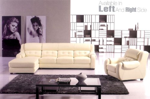 3pc Modern Sectional Leather Sofa Set #AM-L325-IV 
