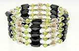 Magnetic Wrap Necklace/Bracelet - Light Green Beads