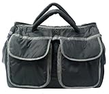 7 A.M. Enfant Voyage Diaper Bag, Black/Gray, Small