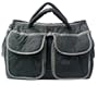 7 A.M. Enfant Voyage Diaper Bag, Black/Gray, Large