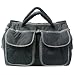 7 A.M. Enfant Voyage Diaper Bag, Black/Gray, Large