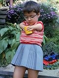 Young Girl W. Arms Deformed from a Thalidomide Induced Birth Defect Photographic Poster Print, 12x16