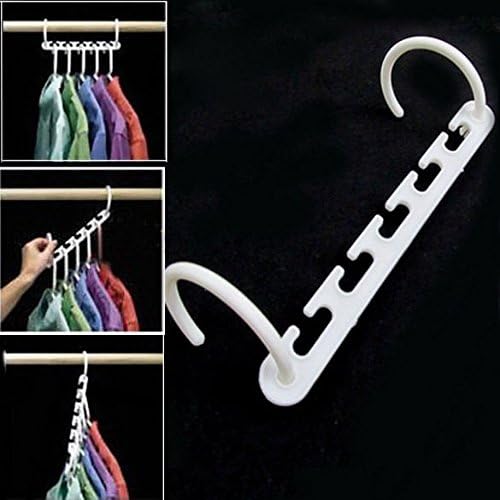 8 Pcs Space Saver Wonder Magic Clothes Hanger Rack Clothing Hook Organizer Set