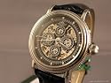ADEE KAYE STAINLESS STEEL BIG SKELETON AUTOMATIC WATCH BLACK DIAL