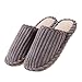 VTURE Men's and Women's New Stripe Corduroy Anti-slip House Slippers