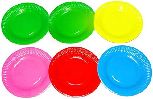 LIANTANG Children Kids DIY Creative Colorful Paper Plates Fan Decorations 18.5CM 10 PCS/Bag