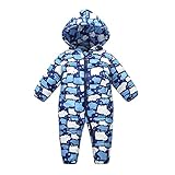 AiGo カバーオール 着ぐるみ ベビー外出服 ダウンジャケット 長袖 冬 厚手 防寒 可愛い 新生児服 赤ちゃん 男の子 女の子 出産祝い 3色 (90, Type2) [並行輸入品]