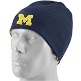 adidas Michigan Wolverines Navy Blue-Maize Basic Logo Reversible Beanie