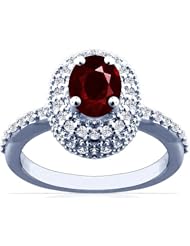 Platinum Oval Cut Ruby Ring With Sidestones (GIA Certificate)