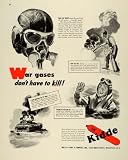 Cheap price Sale  1943 Ad Walter Kidde Fire Extinguisher Gas Mask Oxygen Carbon Dioxide Lifesaving - Original Print Ad # carbon dioxide fire extinguisher