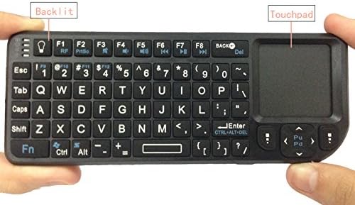 iPazzPort 2.4Ghz RF Mini Wireless Keyboard with Backlight, Laser Pointer and Multi Touch Touchpad